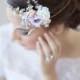 lilac bridal hair accessories -  floral circlet