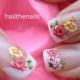 Nail WRAPS Nail Art Water Transfers Decals - French Roses Flowers YD1051 - New