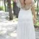 Cream Bohemian Wedding Dress Beautiful Lace Wedding Long Gown Boho Gown Bridal Cp Sleeves Wedding Dress - Handmade by SuzannaM Designs - New