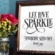 Let Love Sparkle Sign - Sparkler Send Off Sign - Table Card Sign - Wedding Reception Seating Signage - Matching Numbers Available SS06