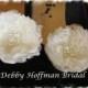 Bridal Wedding Flowers, Floral Shoe Clips, Hair Clips, Pins With Pearls & Swarovski Crystals, No. 1011FSPC2 Wedding Accessories, Shoe Clips
