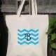Initial Wedding Totes- Wedding Tote Bags -Welcome totes - Wedding Welcome Bags - Chevron Pattern Monogrammed