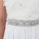 DAPHNE - Beaded Rhinestone Bridal Sash, Wedding Belt