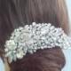 Vintage Style Wedding Hair Comb, Bridal Hair Accessories, Rhinestone Crystal Flower Bridal Hair Comb, Crystal Wedding Headpiece - HSE04058C1