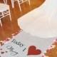 This Day I Marry My Best Friend Wedding Aisle Runner with Colored Hearts