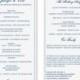 Wedding Program Template - Instant Download  - EDIT  YOURSELF - Chic Bouquet (Navy) Tea Length - Microsoft Word Format