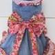Dog Dress Puppy Clothes Denim and Lace Cowgirl Country Skirt