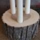Wood CENTERPIECE Candle Holder Block - Rustic Wedding - Table Centerpiece - White Ash Wood - Simple Natural Wedding Decor