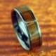 6mm Black Ceramic Koa Wood Ring - Wedding Ring - Promise Ring / Engagement Ring