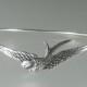Silver Swallow Bangle Bracelet, Silver Bangle Bracelet, Silver Swallow Bracelet, Bridesmaid Jewelry, Silver Bracelet (168S,)