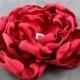 Red Satin Dog Collar Flower - Wedding Party Accessory