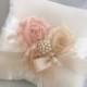 Wedding Ring Pillow Ring Bearer Pillow Shabby Chic Vintage Ivory and Cream Custom Colors too