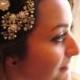 Wedding hair pin set, Bridal hair pins, Wedding hair jewelry, Vintage style hair pins, Bridal hair comb, Swarovski crystal, Leaf hair pins - New