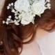 bridal hair accessory -  pearl wedding hairpiece