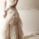 Super Elegant Satin Ball Gown with Spaghetti Straps, Natural Waistline and Handmade Flowers with Hand Beaded Details - New