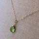 Peridot Necklace, August Birthstone, Birthstone Necklace, Peridot, Leo Birthstone, Spring Wedding, Bridesmaid Necklace, Pear Drop, Green