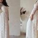 Ivory Lace Bohemian Wedding Dress Maxi Bridal Wedding Gown - Handmade by SuzannaM Designs - New