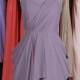 One Shoulder Chiffon Bridesmaid Dress, Popular Chiffon Short Bridesmaid Dress/Homecoming Dress