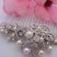 Vintage Style Wedding Hair Comb,Pearl&Crystal Bridal Hair Accessories,Rhinestone Bridal Hair Comb,Wedding Hair Accessories,Bridal hair comb