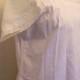 1920s white cotton nightgown underslip lace trim pleated detail Edwardian pure cotton under garment antique 