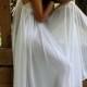 Grecian Goddess Bridal Nightgown Wedding Lingerie White Nylon Angelic Honeymoon Gown Romantic Sleepwear