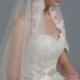 Mantilla veil bridal veil wedding veil ivory 50x50 fingertip alencon lace