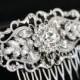 Art Deco Bridal Hair Comb, Filigree Wedding Comb, Vintage Wedding Hair Accessories, Pearl and Rhinestone Hair Piece. BELLA 2