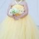 Yellow Tutu Flower Girl Dress with Flower Sash, Yellow Tutu Dress, Yellow Dress