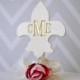 PERSONALIZED Fleur-de-lis Wedding Cake Topper in Gold
