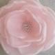 Blush, Coral Pink Fabric Flower in Handmade, Bridal accessory, Bridesmaids hair shoe clip, Brooch, Flower Girls, Birthday gift, Weddings
