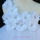 white Flower girl dress/ Junior bridesmaids dress/ White Flower Girl/ Flower girl pixie tutu dress/ Rhinestone tulle dress