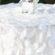 Shimmery Petal Tablecloths READY TO SHIP, White Taffeta Petal Table Cloth for Wedding Ceremony Cake Table Sweet Heart Table, Bridal Shower