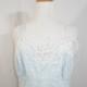 Womens Nightgown 50s Lingerie Pale Blue Nylon and White Lace Nightgown