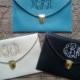 Monogrammed Clutch w/ gold chain SALE - great for weddings & bridesmaids gifts