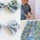Blue Kid's Bow Tie, Liberty of London Kids Bow tie, ring bearer tie, ring bearer bow tie, toddler bow tie, little boys tie, blue boys tie