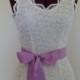 Lilac Purple Wedding Sash Plain Bridal Dress Belt Bridesmaid ribbon simple Wisteria - SWISS SATIN 2 inch width
