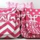 Bridesmaid Clutches Bridal Party Gifts Wedding Clutch Choose Your Fabric Pink Set of 6