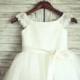 Lace Tulle Cap Sleeves TUTU Flower Girl Dress Wedding Easter Junior Bridesmaid Baptism Baby Infant Children Toddler Kids Dress