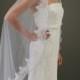 Alencon Lace Mantilla bridal wedding veil White Floor Length 80373-WHI
