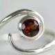 Engagement Ring - Alternative Engagement Ring - Garnet Solitaire Ring - Gemstone Ring - EcoFriendly - Cherry Red Garnet - Birthstone Ring
