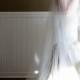 Extra Wide Sheer Drop Wedding Veil (Cathedral Veil, Illusion Bridal Veil, Blusher, Raw Edge Veil, Drape Veil, Long Veil, Waltz, Chapel)