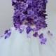 Ivory Lavender Flower Girl Dress - Ivory wedding -flower bodice dress - ivory flower girl - flower girl dress - pageant dress