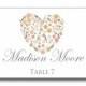 Printable Wedding Place Cards - Floral Heart Wedding Place Cards - Rustic Wedding - Vintage Wedding - INSTANT DOWNLOAD - Microsoft Word