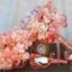 14 piece Package Hydrangea and rose Bridal Bouquet Wedding Package