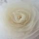 Wedding Hair Flower, Vanilla Ivory Organza Wedding Hair Flower, Bridal Accessory