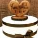 Wedding Cake Topper, Heart Cake Topper, Rustic Wedding Cake Topper, Personalized Cake Topper