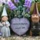 Custom Gnomes Wedding Cake Toppers - 3 Piece Set Personalized with Your Colors