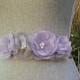 Lavender/Lilac Purple and Silver Gray Wedding Sash, Purple Bridal Sash, Lilac and Gray Wedding Belt, Lavender and Gray