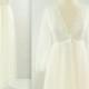 Vintage 1970s White Chiffon Nightgown Peignoir Set - Honeymoon Lingerie - Small by Lov Lee