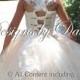 This is a private listing for Leslie Edmundson - July - Custom handmade Ivory & Champagne flower girl dress with lace!
